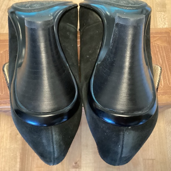 Sofft Black Suede Mary Jane Candra Almond Toe 2.5” Heels 9.5 W - Picture 9 of 11